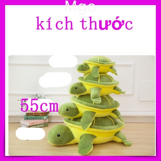 Gấu Bông Teddy Con Rùa Xanh Dễ Thương Thú Nhồi Bông Hình Con Rùa Xanh Đáng Yêu Ôm Chơi 55cm - GB02