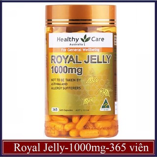 Sữa Ong Chúa Healthy Care Royal Jelly 1000mg của Úc - [Hộp 365 Viên]