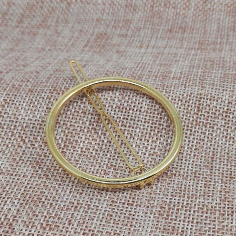 1 Kẹp Tóc Nữ Hình Tròn Chất Liệu Kim Loại
