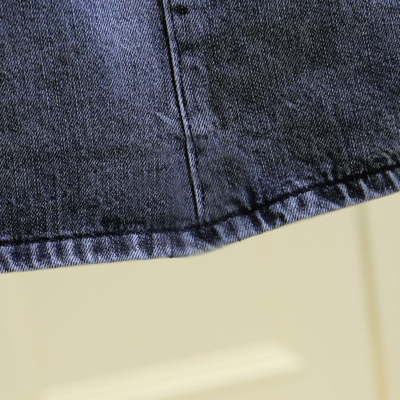 Chân váy jean COZOK lưng cao kiểu dáng đơn giản hợp thời trang