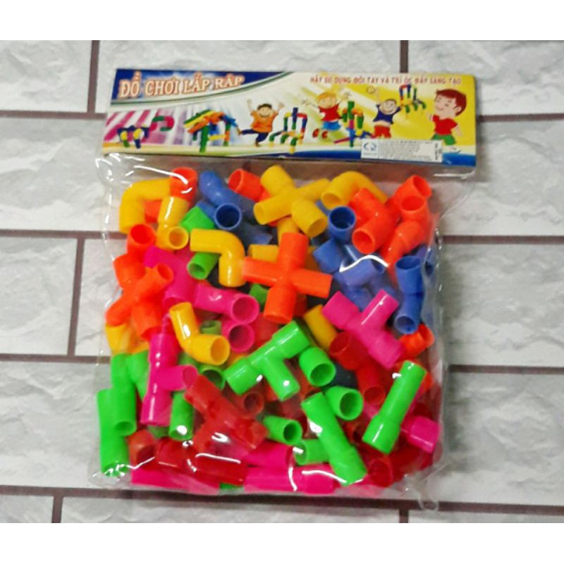 《HCM》Bộ đồ chơi lắp ráp hình ống nhiều chi tiết , màu sắc đẹp.