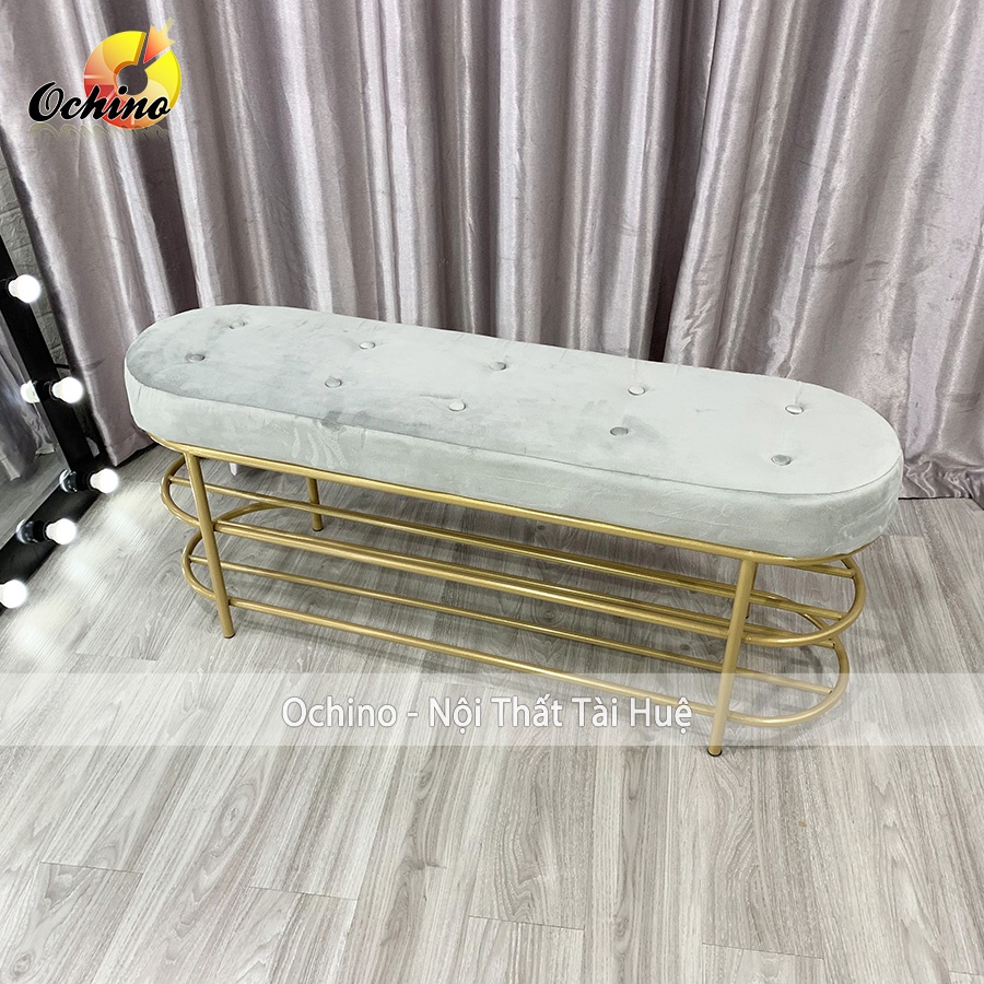 Ghế Băng Hiện Đại 1M2 Hình Bầu Dục, Ghế Cao Cấp Có Kệ Để Giày Dép Đa Năng Sang Trọng ( Nhận Đặt Kích Thước)