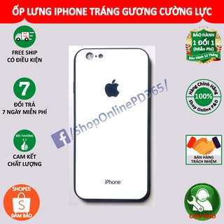|siêu bền| ốp lưng tráng gương iphone 6s/6g - cường lực - màu trắng