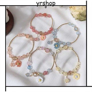 Vòng Tay Hạt Hoa Cúc Nhỏ Xinh Xắn Cho Nữ