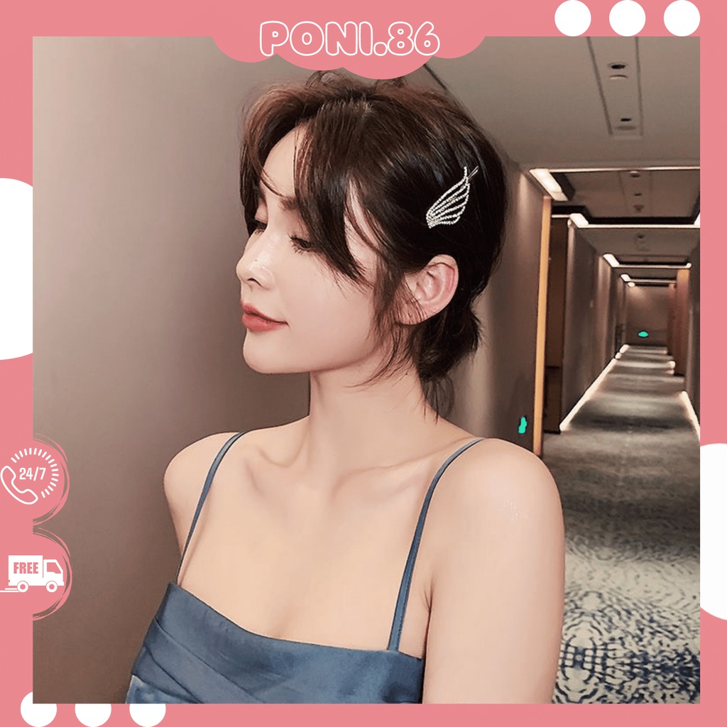 Kẹp tóc kim loại đính đá sang chảnh tiểu thư phong cách Hàn Quốc hottrend