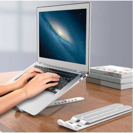 Giá đỡ laptop stand nhôm hỗ trợ tản nhiệt có thể gấp gọn chỉnh độ cao để laptop, ipad, macbook, surface