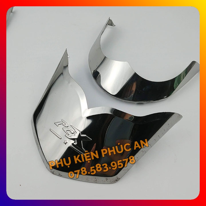 Bộ ốp mỏ đuôi dè INOX xe PCX - chỉ mũi chắn bùn trước sau che mõm 2014 2015 2016 2017 2018 2019 2020 2021 2022 2023