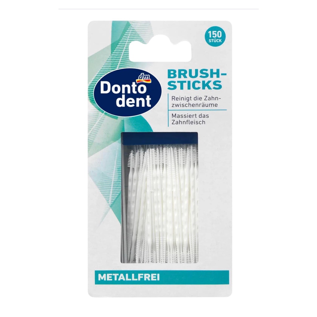 [Nhập Khẩu 100%] Tăm xỉa răng nha khoa 2 đầu Dontodent Đức 150 chiếc
