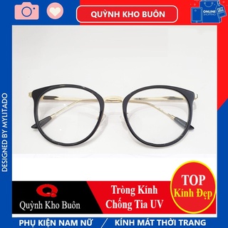 Gọng kính cận tròn Chính Hiệu Cao Cấp Gọng To chân mỏng xu hướng thời trang nữ nam 2021-DIR