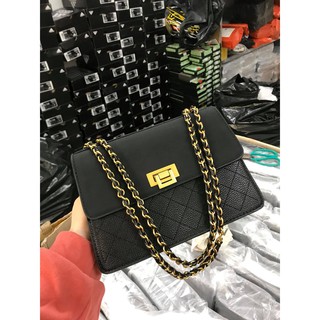 Túi c khóa gập da lộn sz 25
