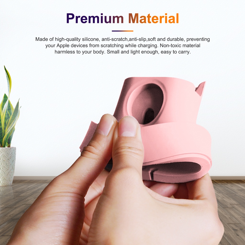 Giá đỡ sạc bằng silicon 2 trong 1 đa năng cho Apple iPhone 13 12 11 Pro Max Apple iwatch Airpods Pro Android