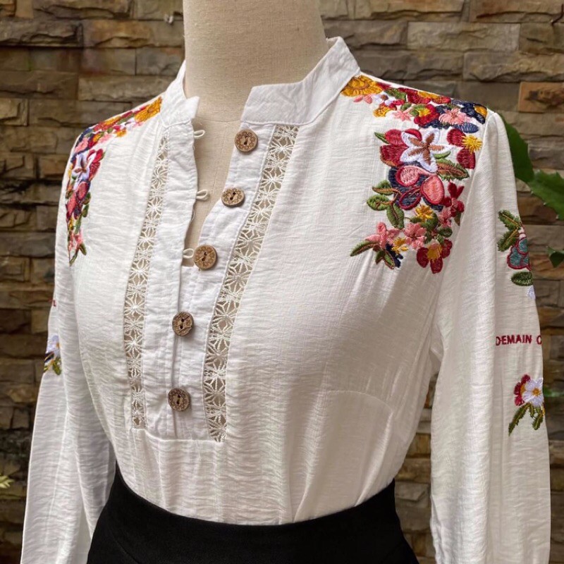 Áo ZR Tằm Thêu Hoa