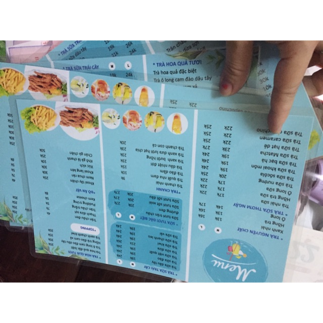 4 menu ép cứng cỡ a4 free thiết kế cực đẹp