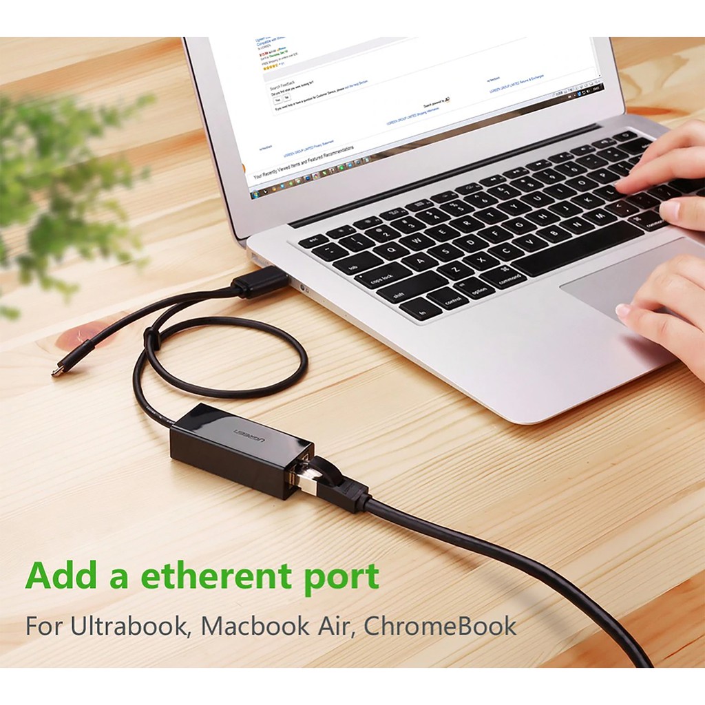 Bộ Chuyển Micro USB &amp; USB 2.0 ra LAN Cao Cấp UGREEN