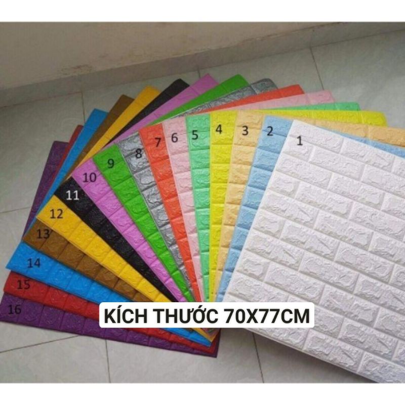 Xốp dán tường 3D khổ lớn 70x77cm giá siêu rẻ
