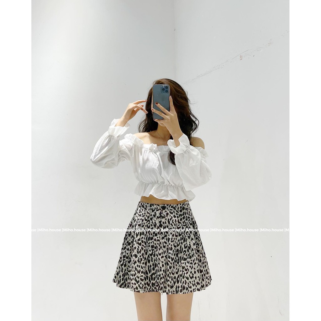 Chân váy báo ngắn