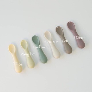 Thìa muỗng ăn dặm silicone bluemama modui
