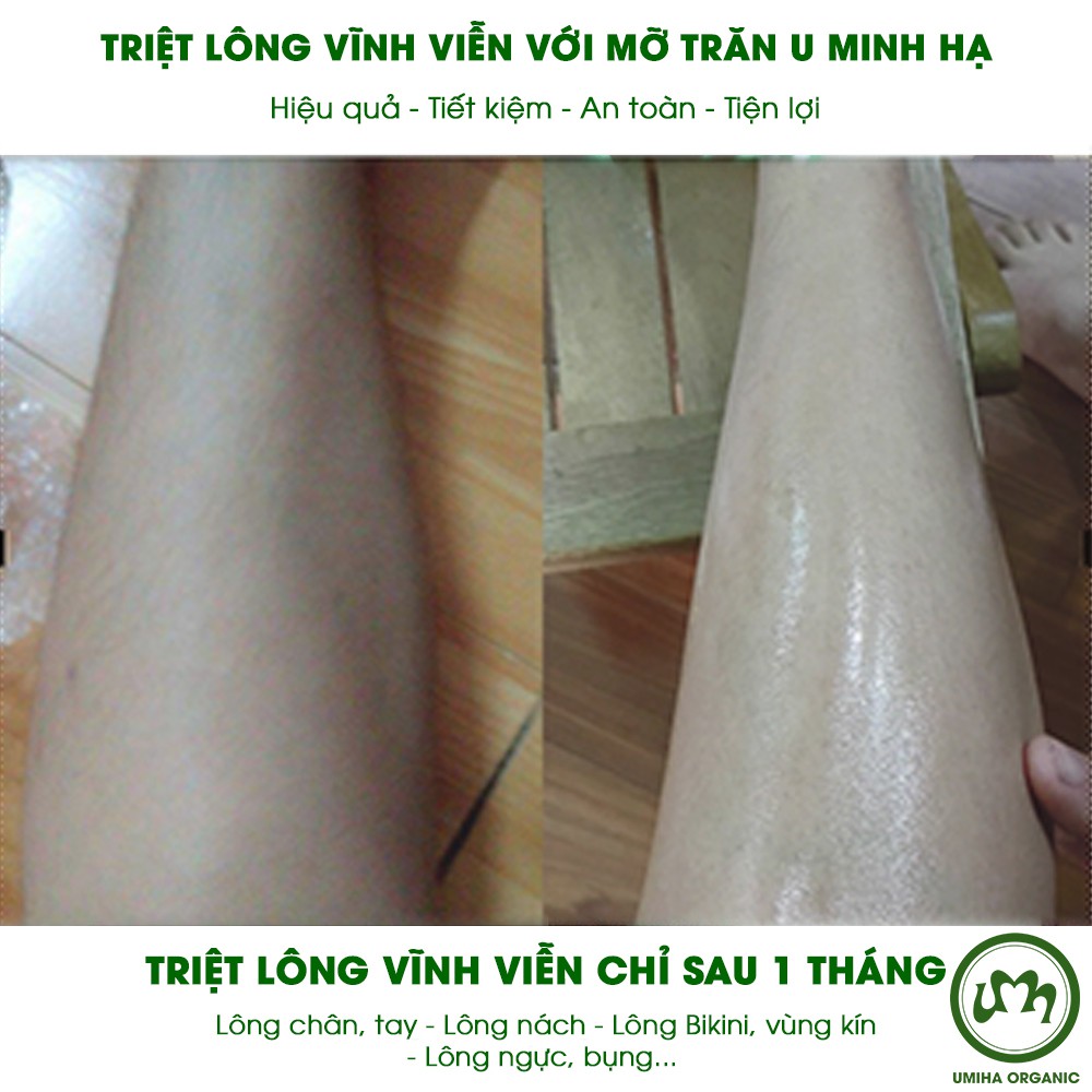 Combo 2 hộp Mỡ trăn triệt lông vĩnh viễn U Minh Hạ (30ml x2) - Tặng Bột Cám Gạo hữu cơ Umihome tẩy da chết handmade