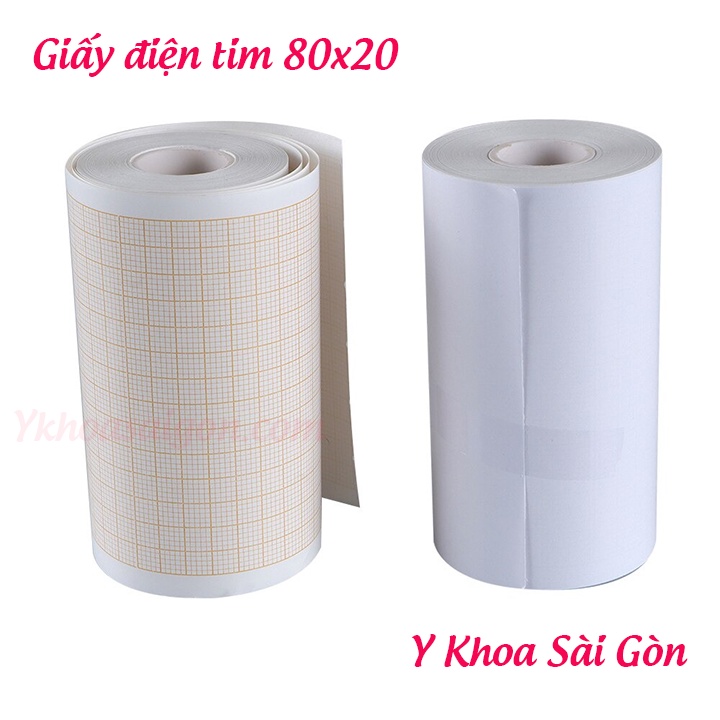 GIẤY ĐIỆN TIM 3 CẦN 80X20 - COMBO 5 CUỘN - SỬ DỤNG CHO MÁY ĐIỆN TIM CONTEC ECG300G