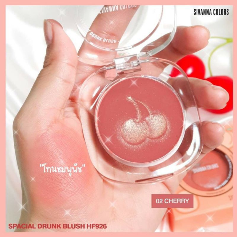 Má hồng Sivanna Colors Vitality Cheeks Slightly Drunk Blush - Thái Lan