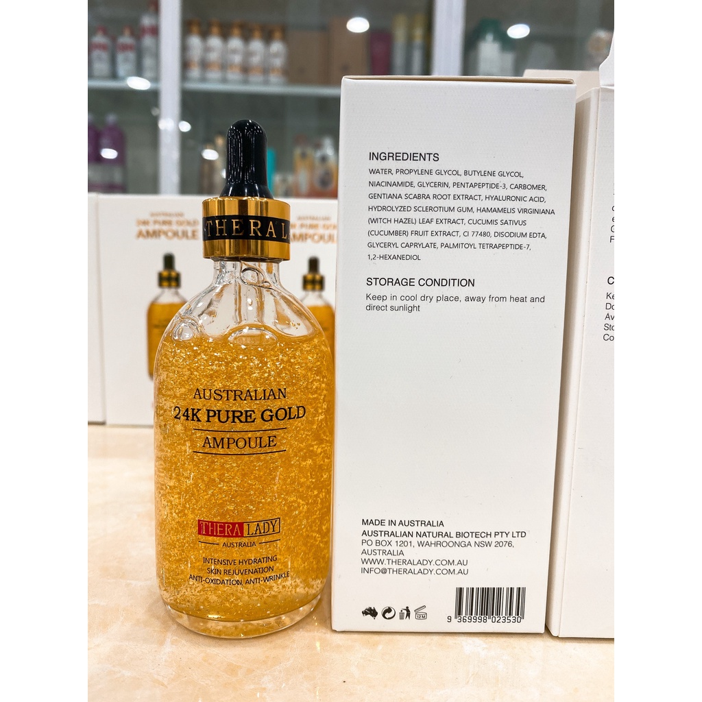 Serum Tinh Chất Vàng Thera Lady 24K Pure Gold Ampoule Hàn Quốc 100ml