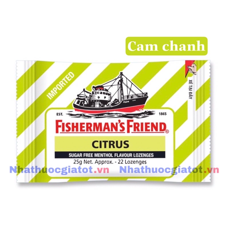 Kẹo Cay Con Tàu Fisherman’s Friend Hàng Chính Hãng Dùng Được Cho Người Ăn Kiêng Hoặc Người Bị Tiểu Đường