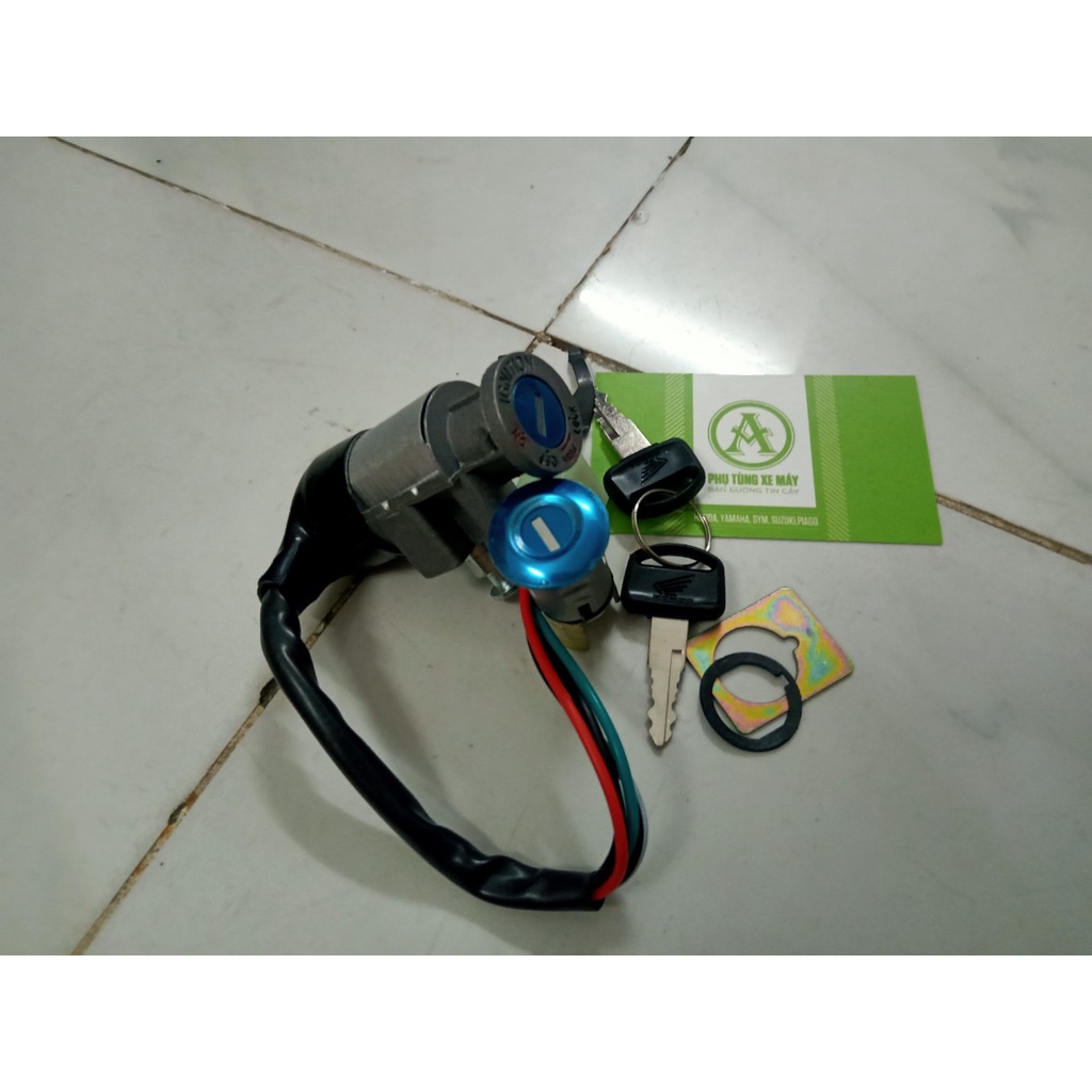 BỘ Ổ KHOÁ TRƯỚC SAU XE DREAM chìa dẹp