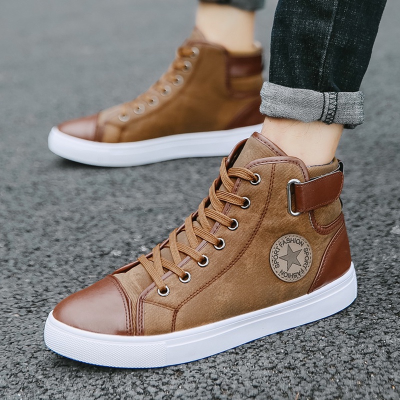 Giày Bốt Martin Cổ Cao Chống Trượt Chống Thấm Nước Phong Cách Thể Thao Cổ Điển Size 39~46