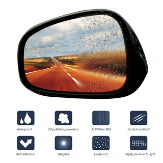 2pcs Car Anti Fog Film Miếng dán kính chống nước ô tô