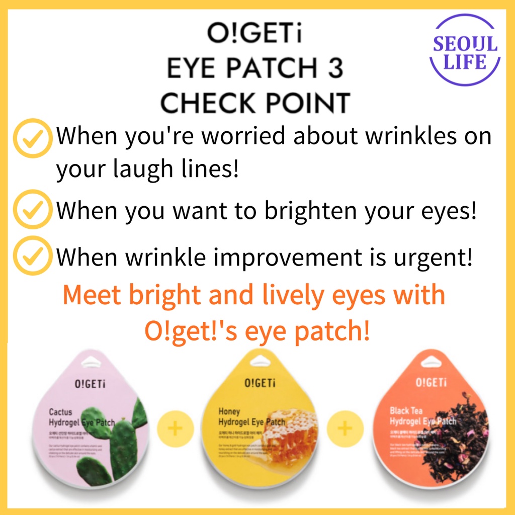 Ogeti O get Hydrogel Eye Patch 20 chiếc / Kim sejeong / đề xuất kinh doanh