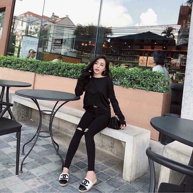 Bán Sỉ Quần jean skin rách gối VNXK
