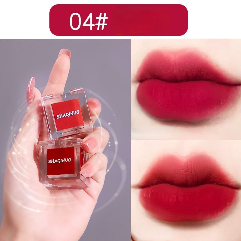 [Hàng mới về] Son môi 2 màu SHAQINUO thiết kế vỏ hình viên đá dễ thương nhiều loại tùy chọn