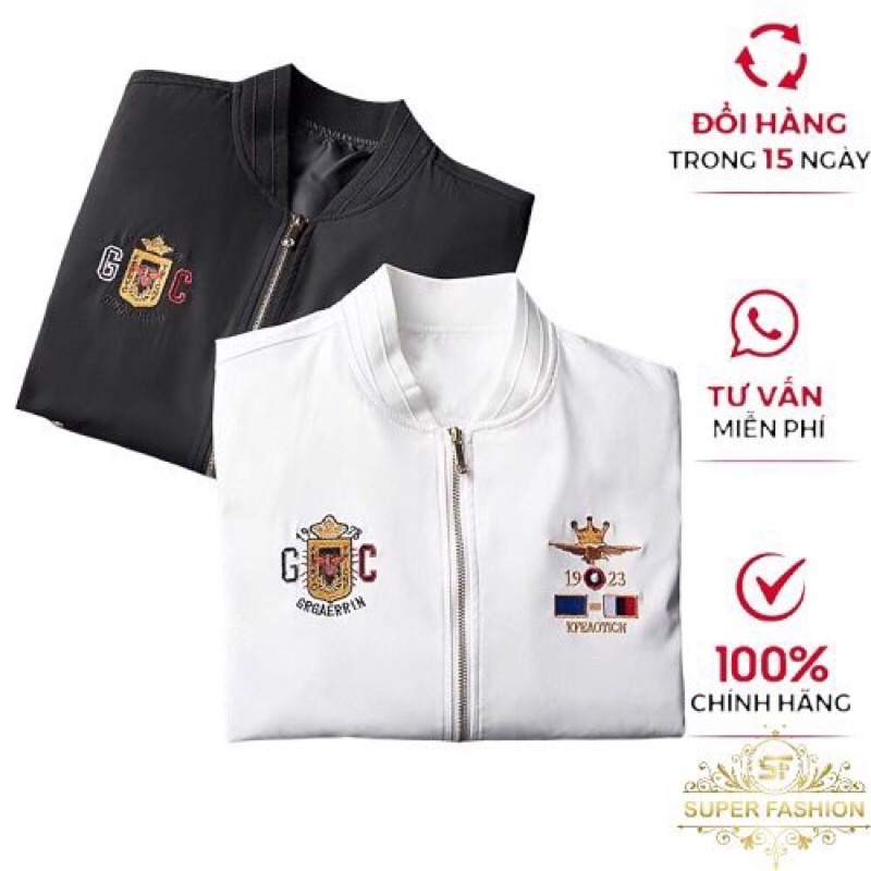 Áo khoác Dù Nam Nữ 2 Lớp Thêu Họa TIết GC 1923 Hot Trend Super Fashion