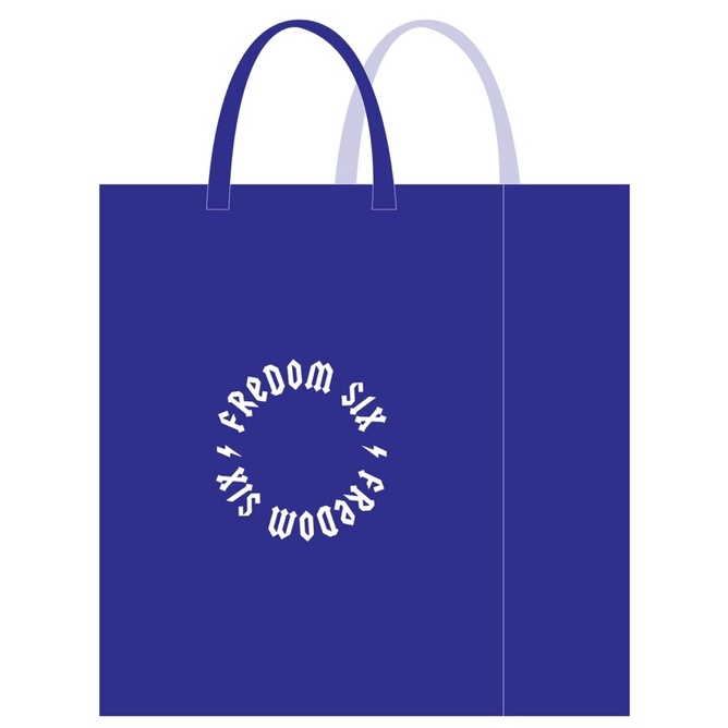 Túi tote vải xanh đeo vai logo FREDOM  | FREDOM EXCLUSIVE TOTE BAG