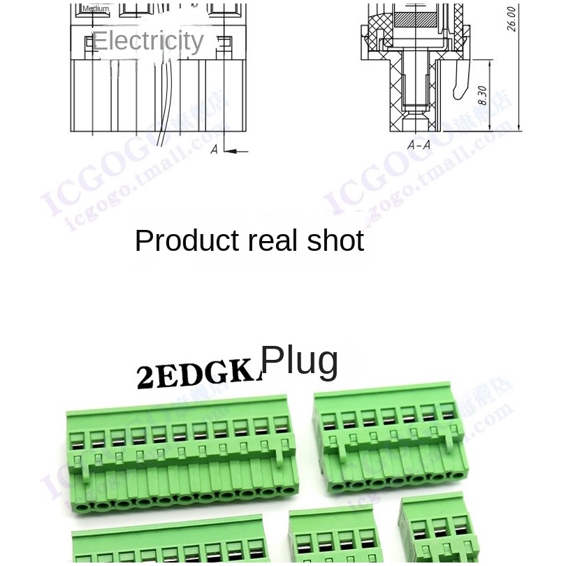 Bộ Phích Cắm Kết Nối PCB Kf2edgka-5.08mm 2 / 3 / 4p-24P