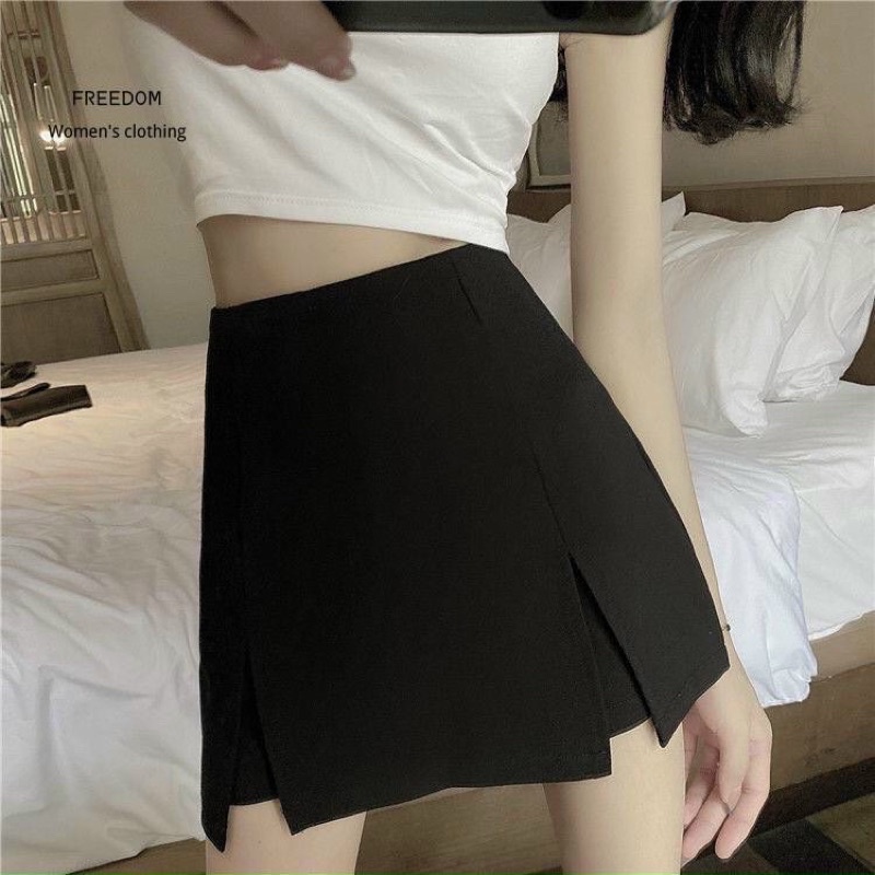 Chân váy quần dáng chữ A xẻ tà trước lưng cao tôn dáng form cực chuẩn 008 FIORI STORE