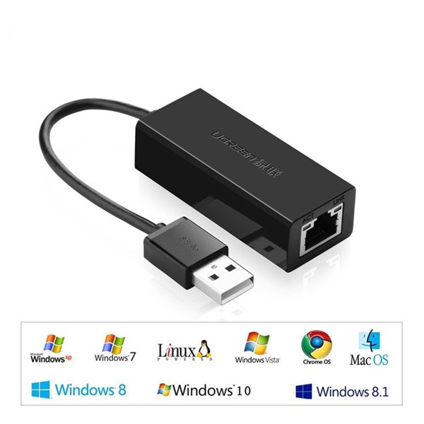 Bộ chuyển đổi USB 2.0 ra LAN tốc độ 100Mbps - Ugreen 20254/20253