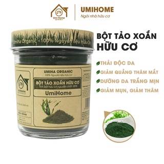 Bột Tảo Xoắn nguyên chất UMIHOME 135g đắp mặt nạ và uống loại bỏ mụn thâm, chống lão hóa da hiệu quả