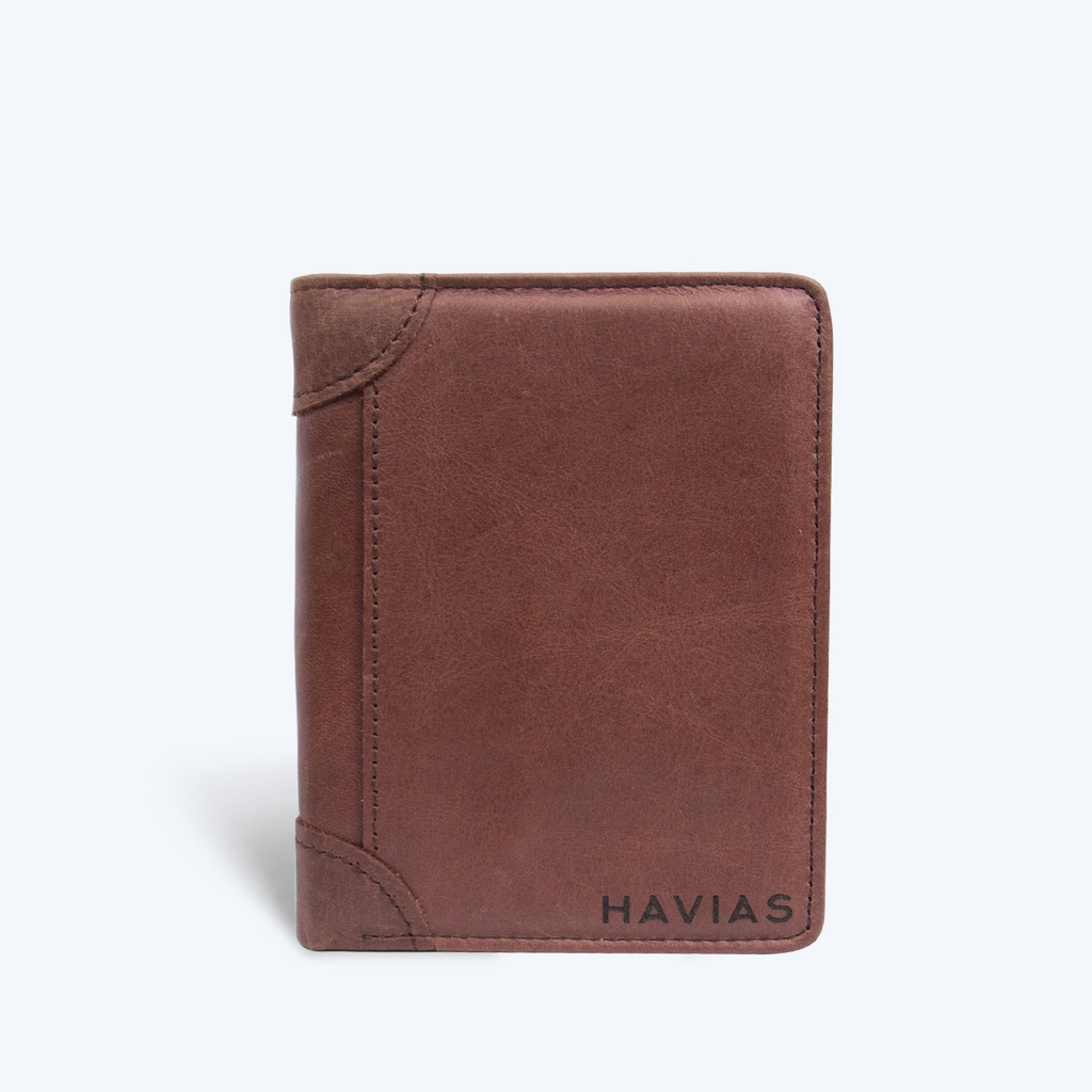 Ví da đứng Laffy Handcrafted Wallet HAVIAS Đỏ