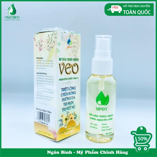 Mỡ trăn wax lông nguyên chất triệt lông nách tận gốc, dưỡng da chân, tay, bụng, bikini, nách láng mịn 50ml