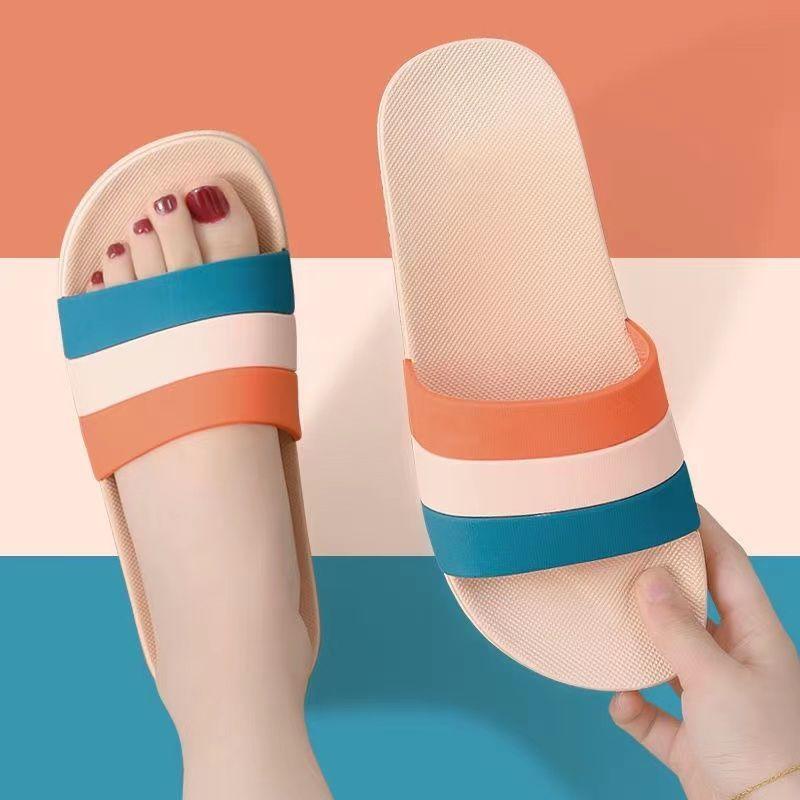 Dép Nhựa Đi Trong Nhà Đế Mềm Chống Trượt Tiện Dụng Cho Nữ