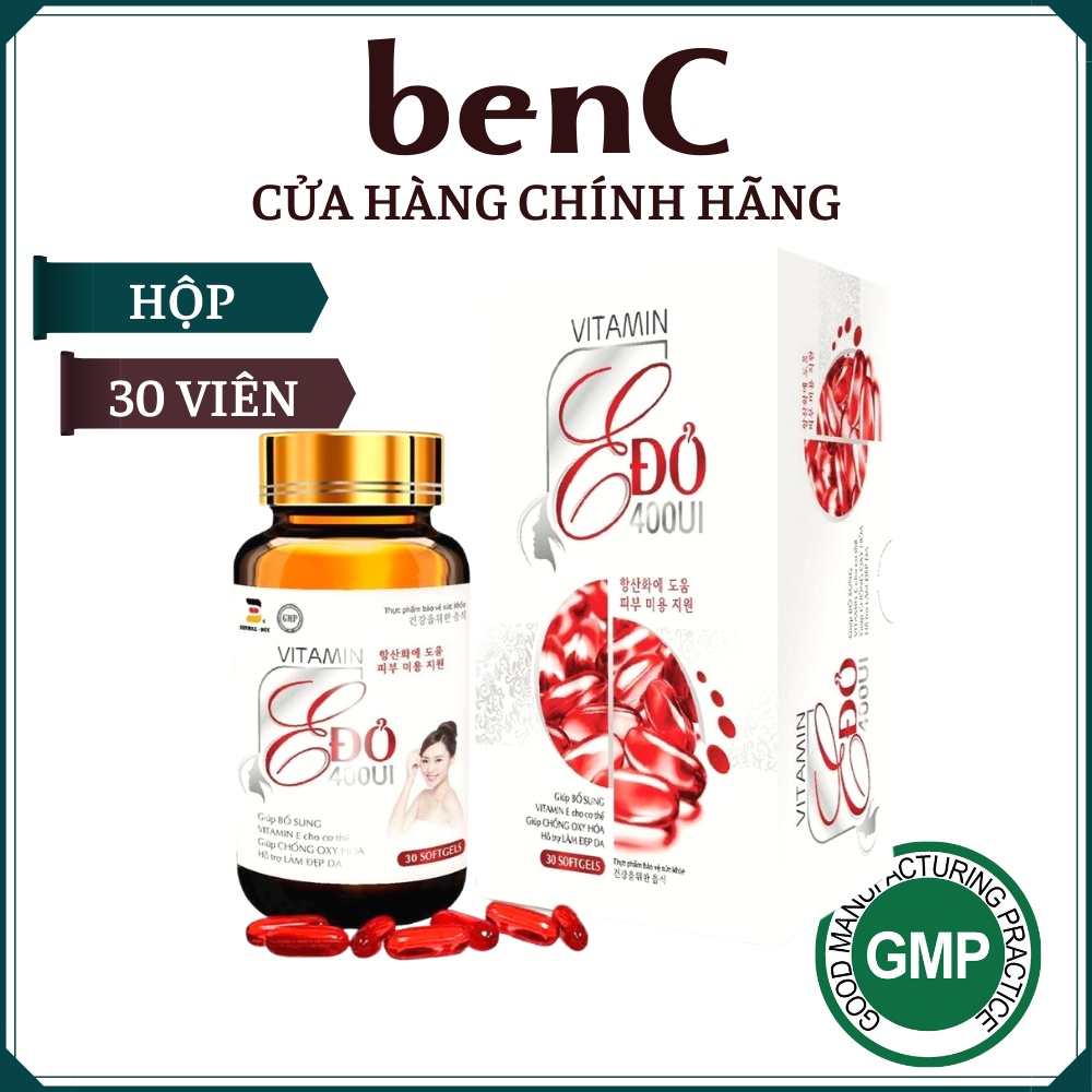 Viên uống Vitamin E đỏ 400UI giúp bổ sung vitamin E cho cơ thể, giúp chống lão hóa, người có nhu cầu