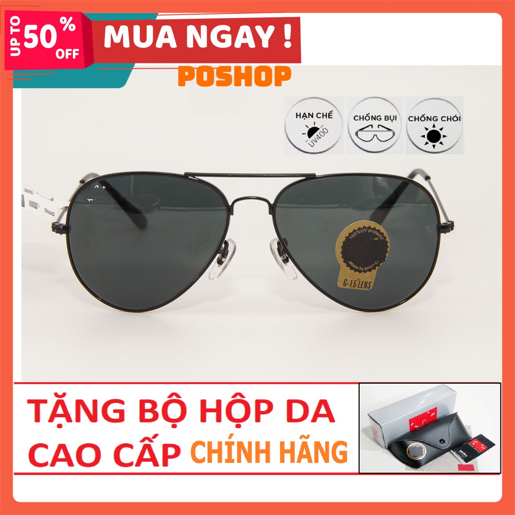 [Mã FAGOGO giảm 12% đơn 99K] ❌FULLBOX HÃNG❌Mắt kính mát RB Nam Nữ chống UV400 kiểu phi công cao cấp | WebRaoVat - webraovat.net.vn