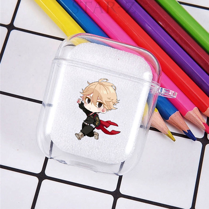Dễ Thương Vỏ Bảo Vệ Hộp Sạc Tai Nghe bluetooth airpod pro 3 2 1 Bằng tpu Trong Suốt Họa Tiết Hoạt Hình anime tokyo revengers