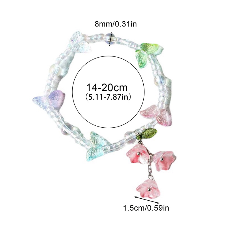 Vòng Tay Xỏ Hạt Mặt Hình Hoa/Nơ/Trái Tim Thời Trang Cho Nữ