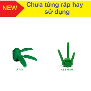 (Lot 25/50/75/100 Cái) Đồ chơi xếp hình phụ kiện Lego Cỏ 3 nhánh / Lá trúc- NEW - Mua nhiều giảm giá