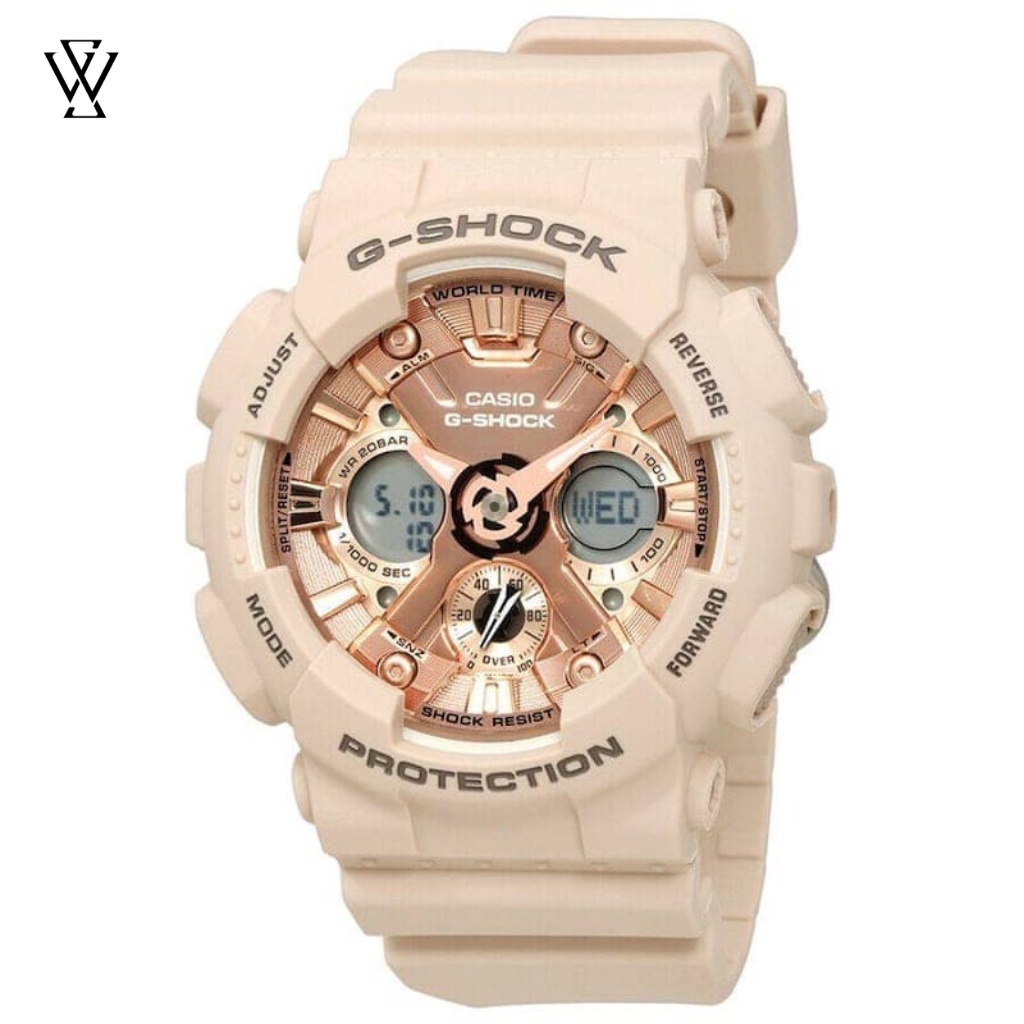 Đồng Hồ Điện Tử Nữ Casio G-Shock WATCHSTORE GMA-S120MF-4ADR Thiết Kế Kính Khoáng Tròn 46mm, Dây Và Vỏ Nhựa Bền Bỉ