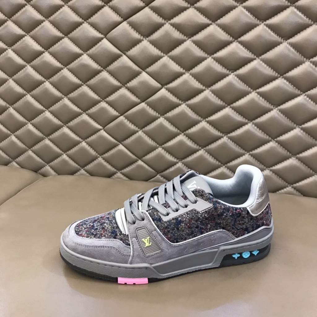 Giày thể thao nam thời trang da thật Louis Vuitton LV kiểu dáng và họa tiết cá tính