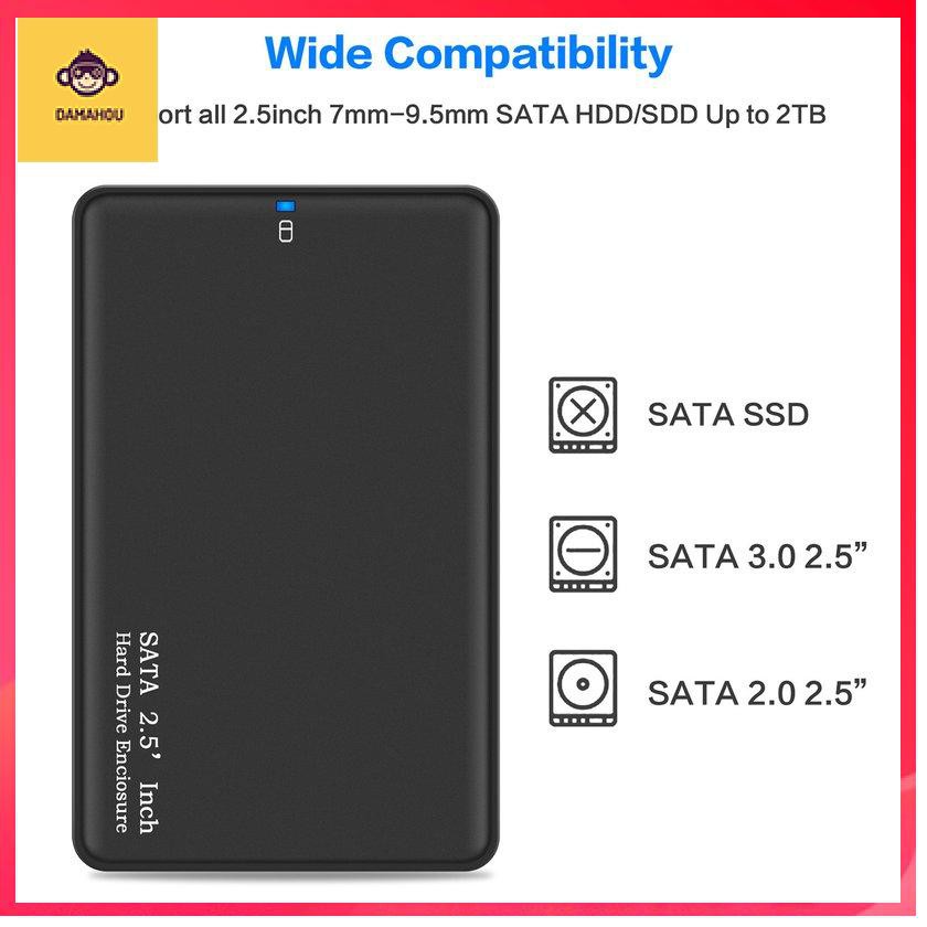 Hộp Đựng Ổ Cứng Di Động 2tb Hdd Sata Sang Usb 3.0 Ssd Hdd 2.5 Inch