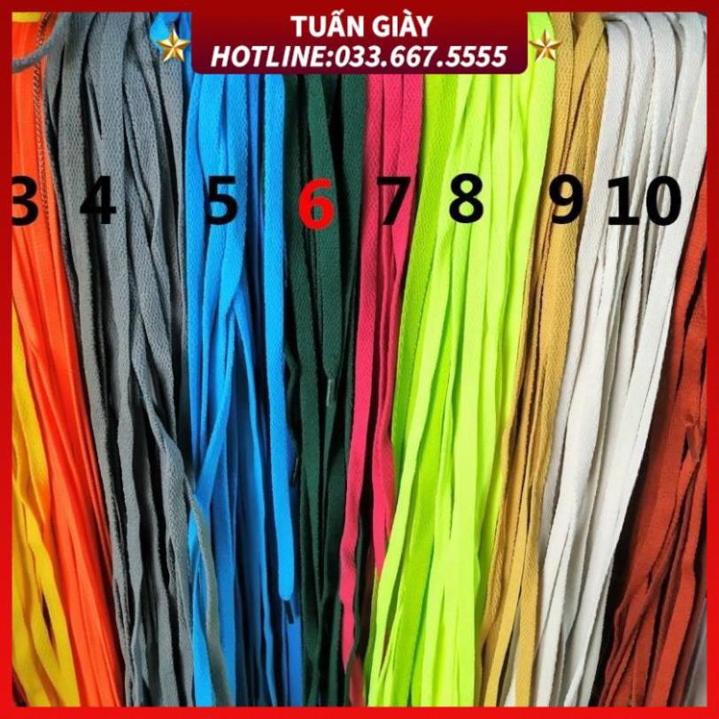 [FREE SHIP] Dây giày Đủ Màu Mới Về/ Dây dẹt dài/TUẤN GIÀY
